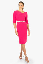 3/4 Sleeve Jackie O Sheath Dress
