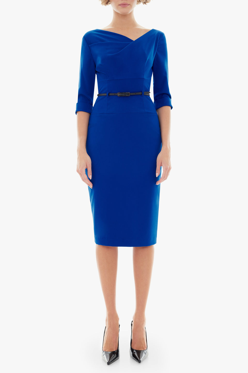 Classic 3/4 Sleeve Jackie O Sheath Dress