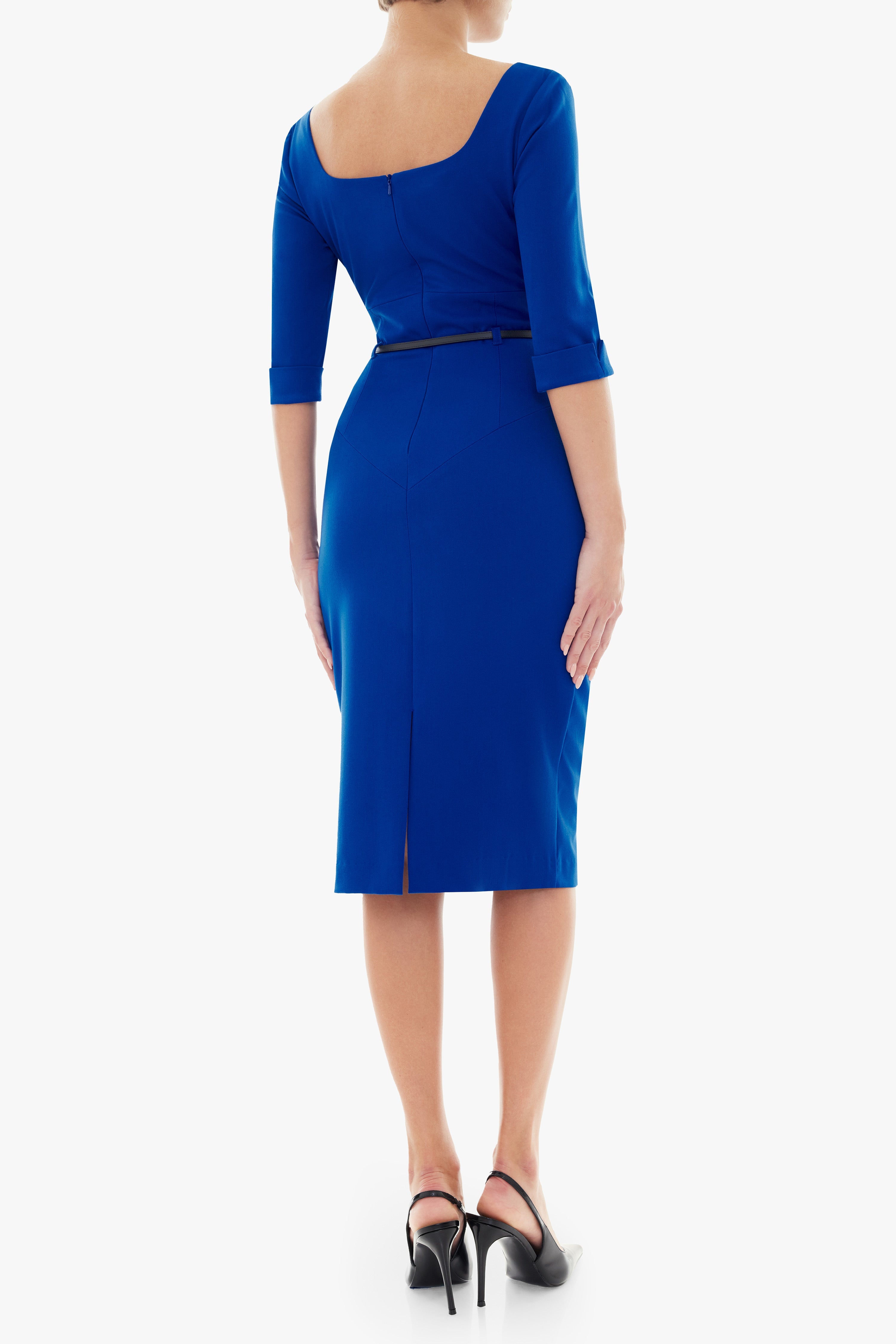 Classic 3/4 Sleeve Jackie O Sheath Dress