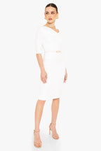 Classic 3/4 Sleeve Jackie O Sheath Dress