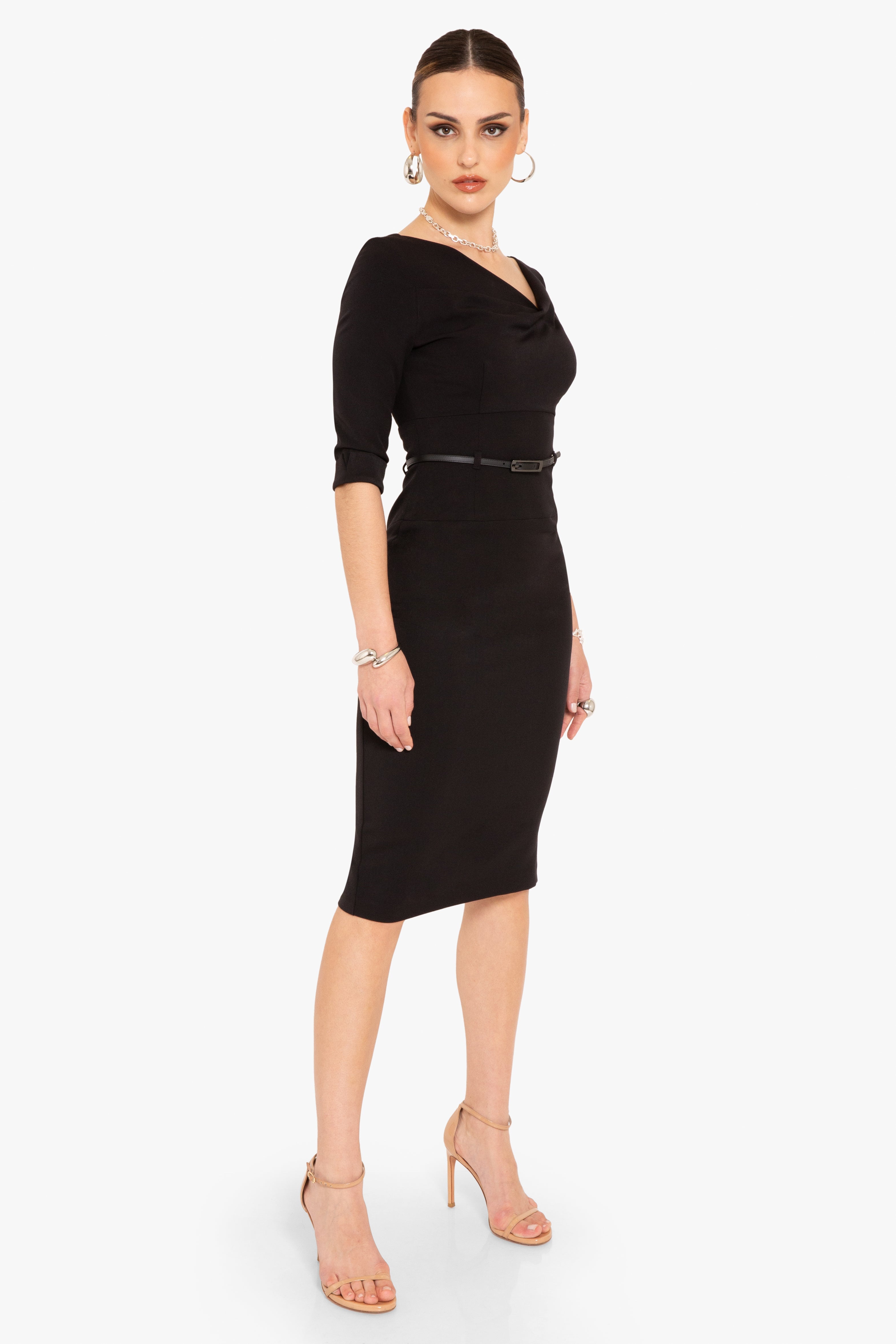 Classic 3/4 Sleeve Jackie O Sheath Dress