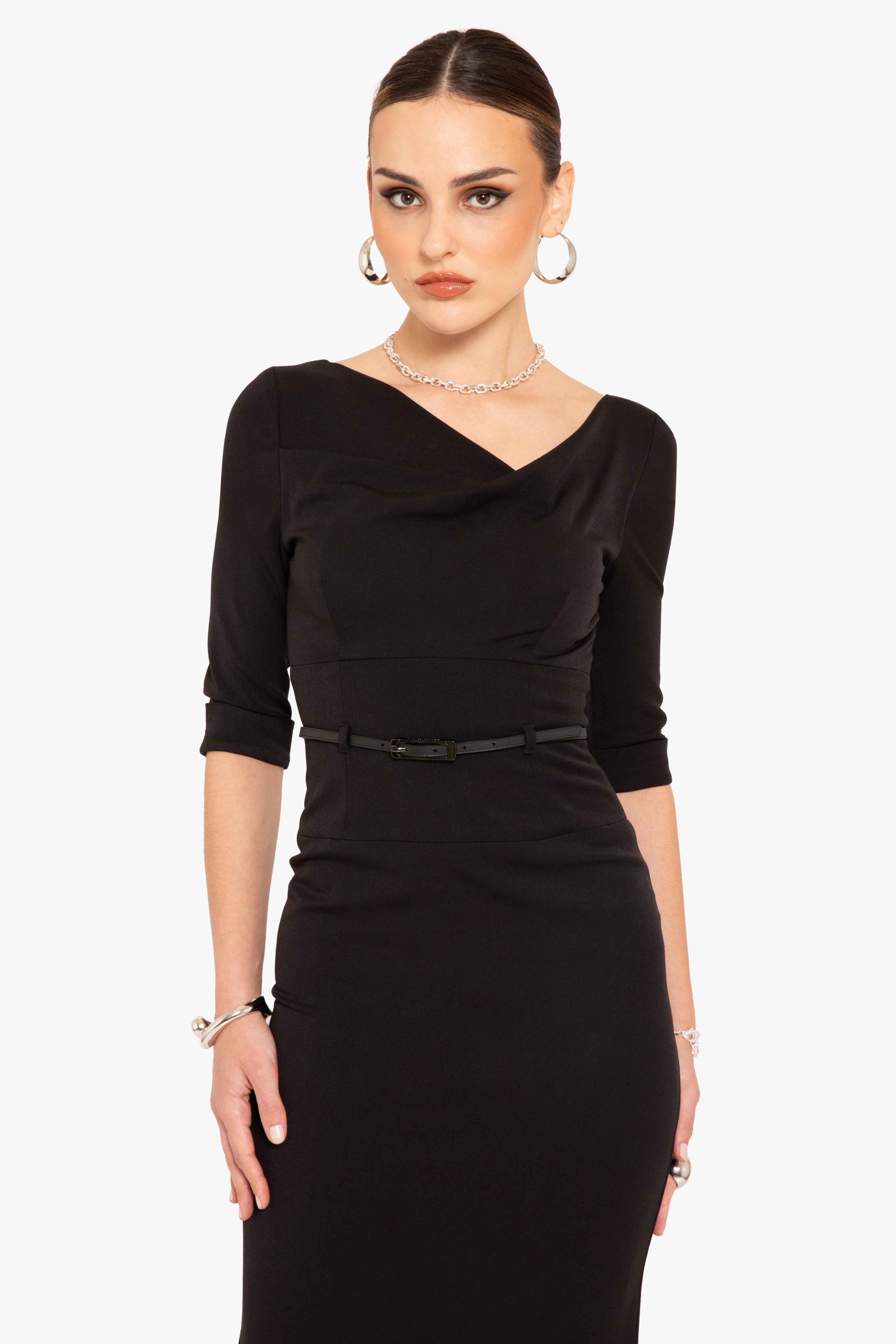 Classic 3/4 Sleeve Jackie O Sheath Dress