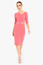 3/4 Sleeve Jackie O Sheath Dress