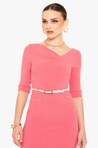 3/4 Sleeve Jackie O Sheath Dress