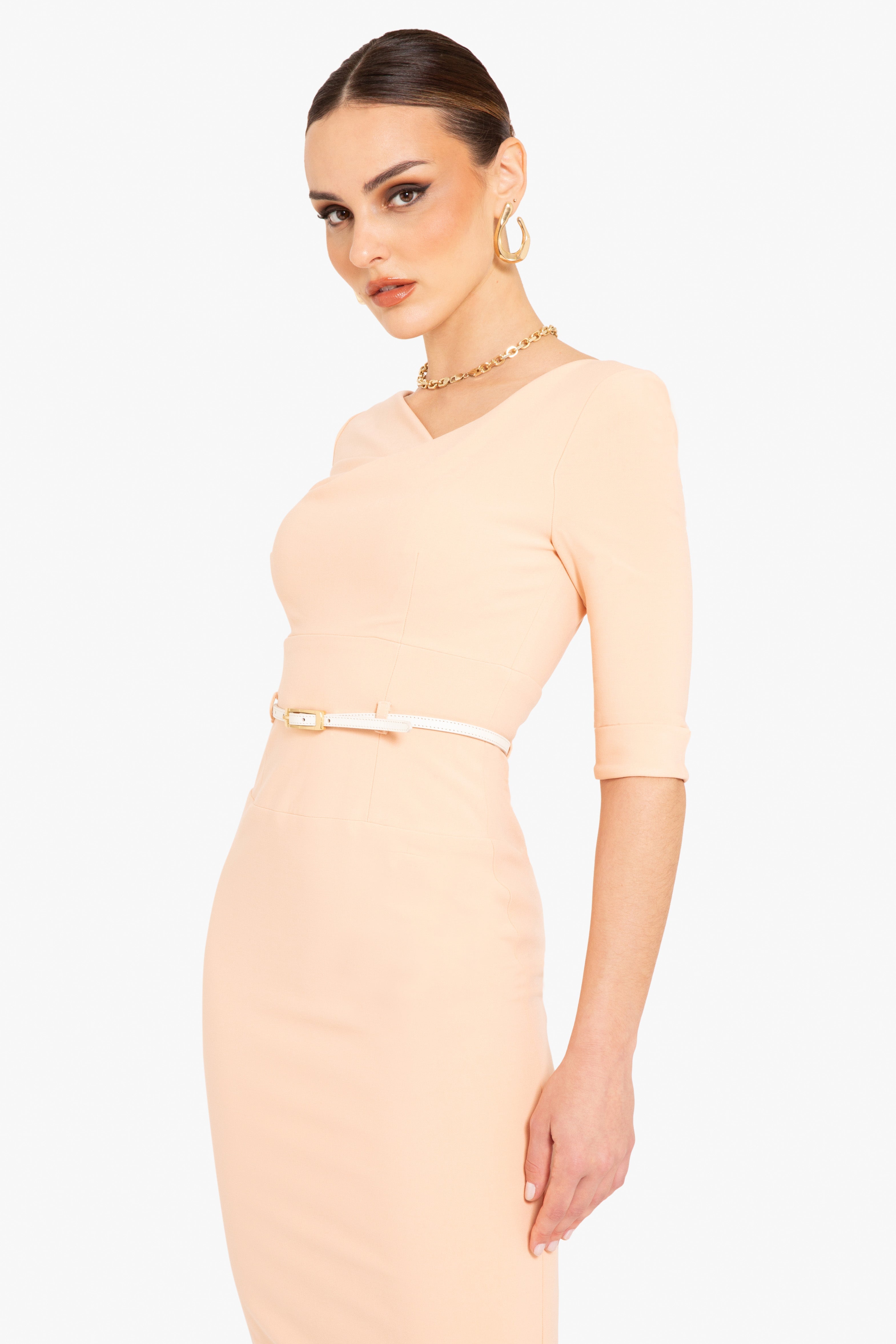 3/4 Sleeve Jackie O Sheath Dress