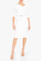 Classic 3/4 Sleeve Jackie O Sheath Dress
