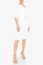 Classic 3/4 Sleeve Jackie O Sheath Dress