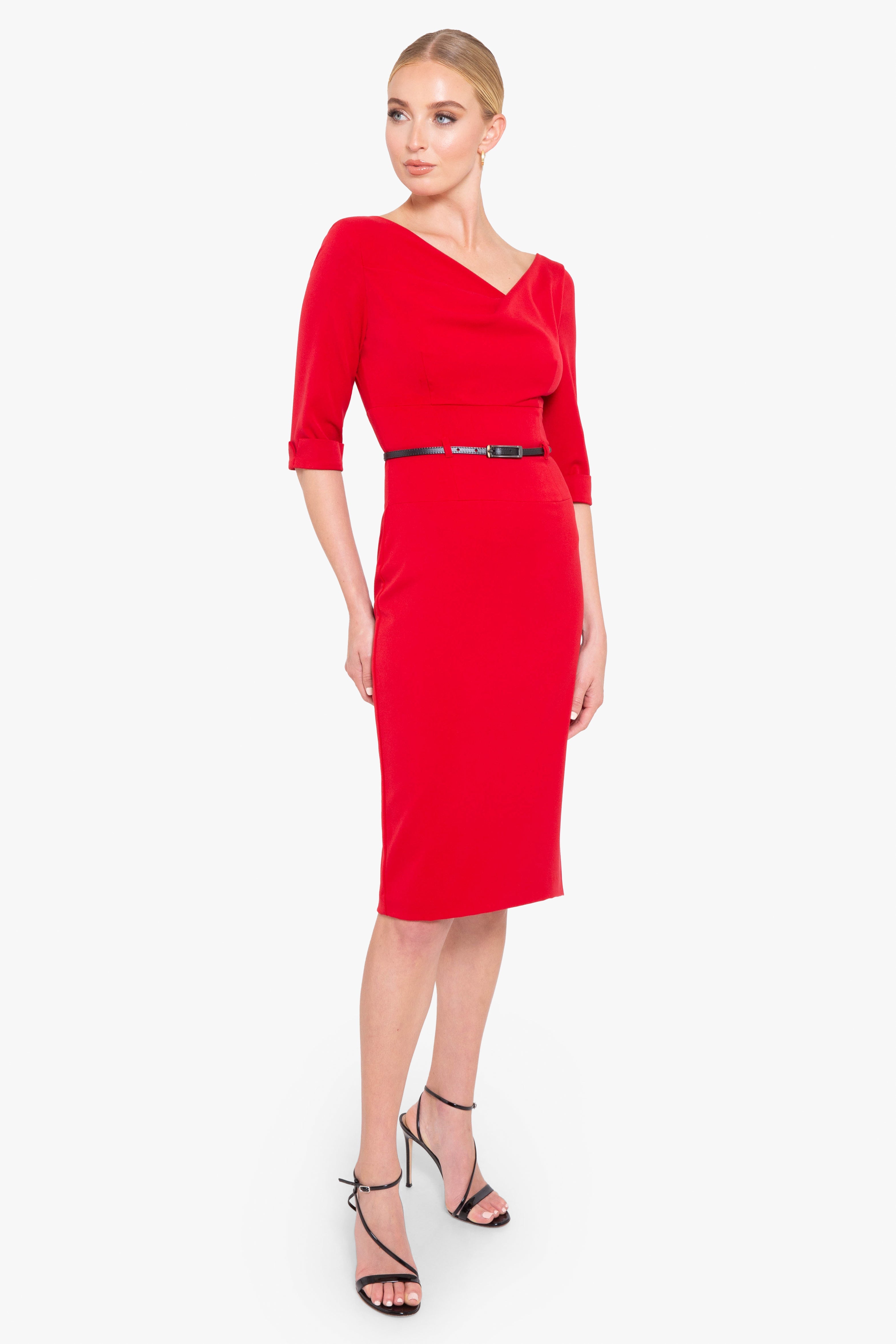 Classic 3/4 Sleeve Jackie O Sheath Dress