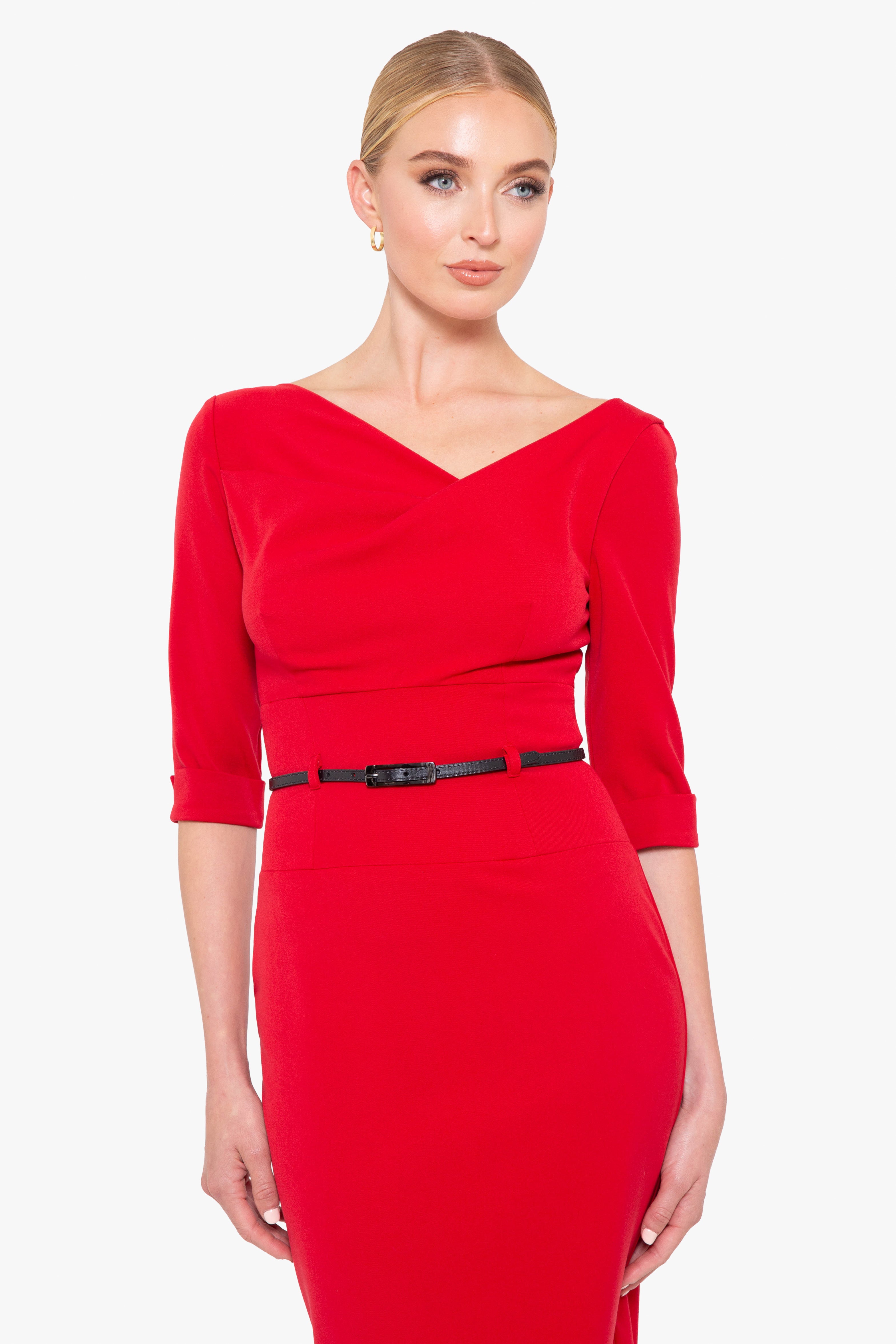 Classic 3/4 Sleeve Jackie O Sheath Dress