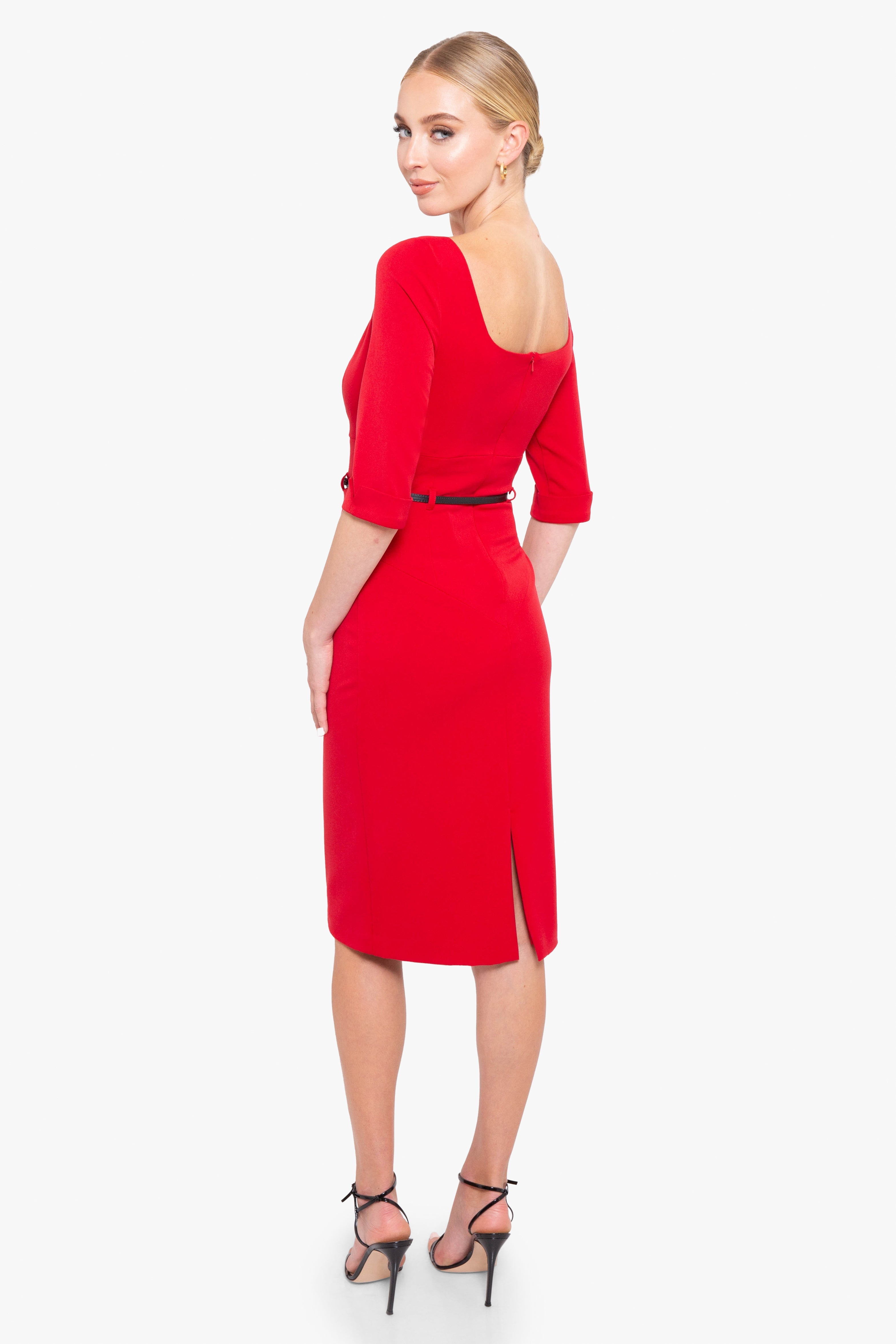 Classic 3/4 Sleeve Jackie O Sheath Dress