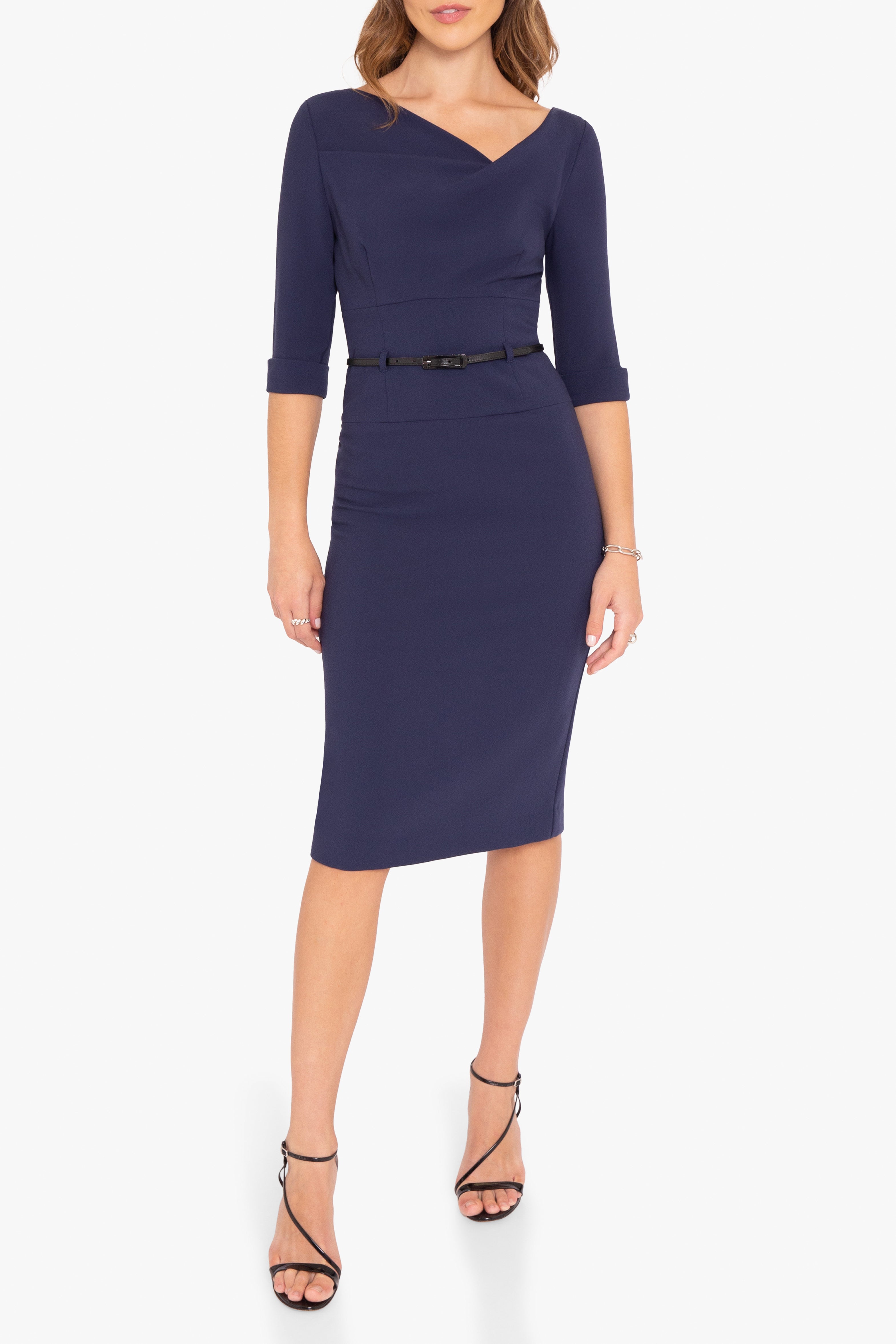 3/4 Sleeve Jackie O Sheath Dress