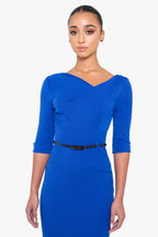 Classic 3/4 Sleeve Jackie O Sheath Dress