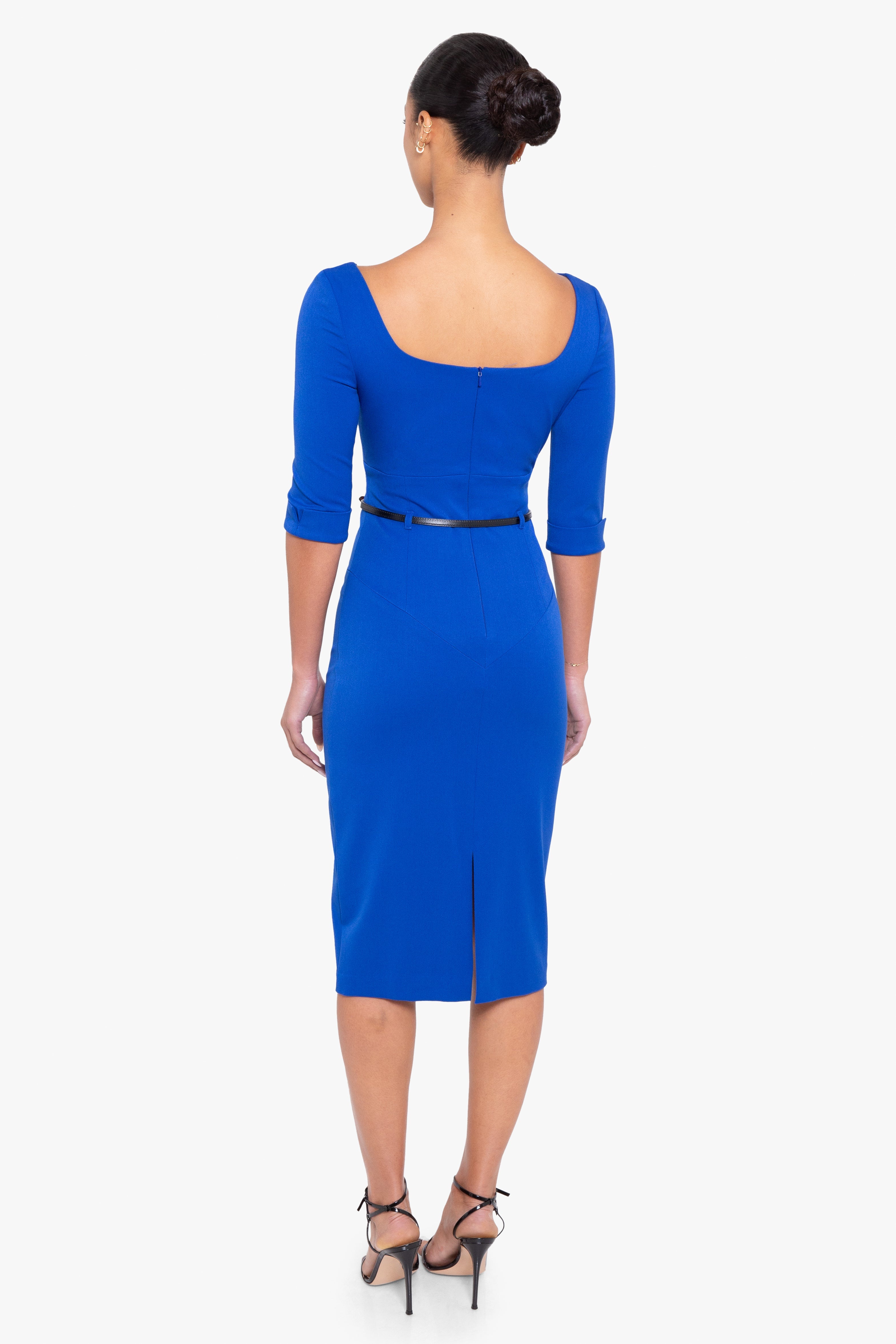 Classic 3/4 Sleeve Jackie O Sheath Dress