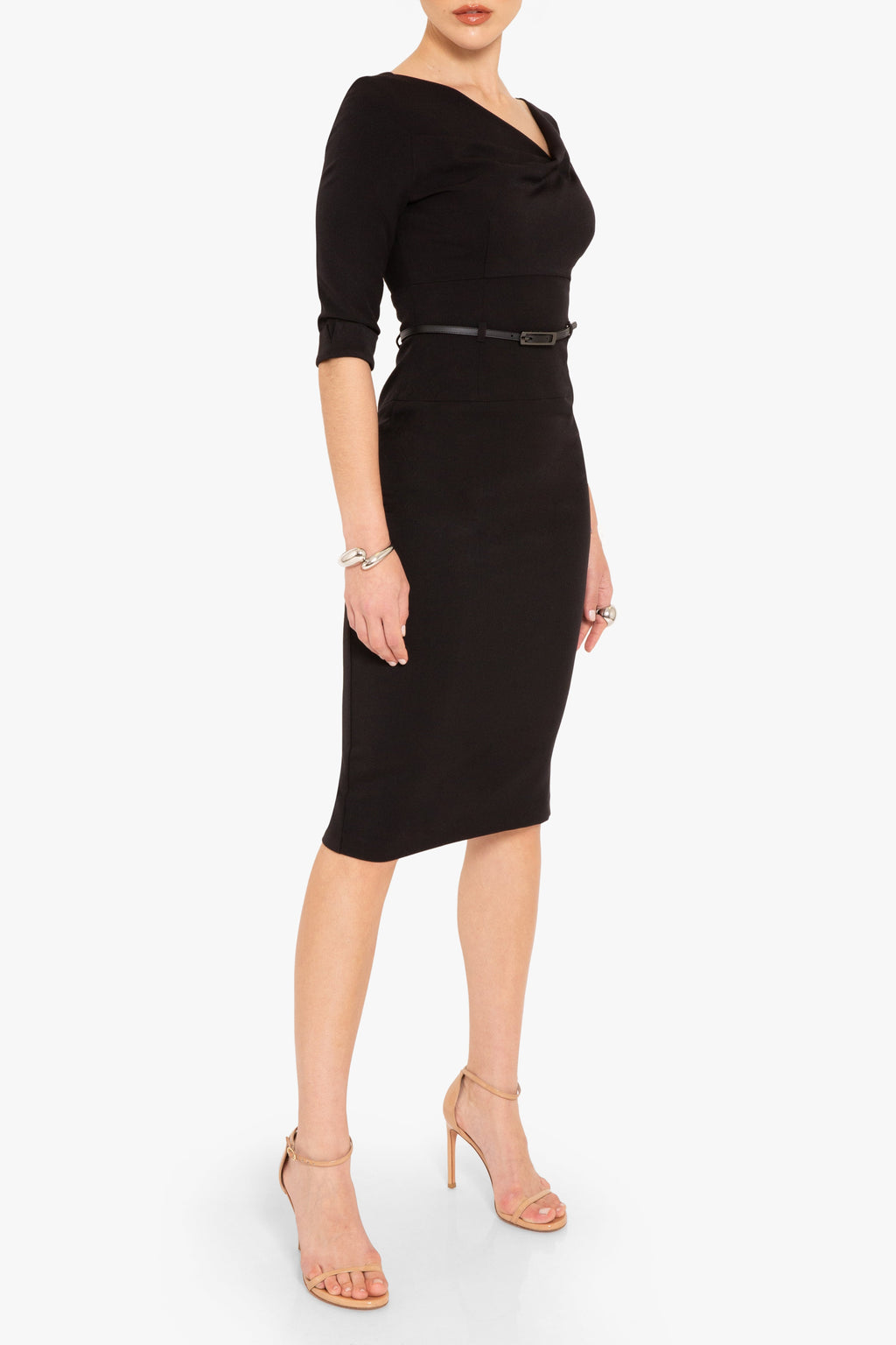 Classic 3/4 Sleeve Jackie O Sheath Dress