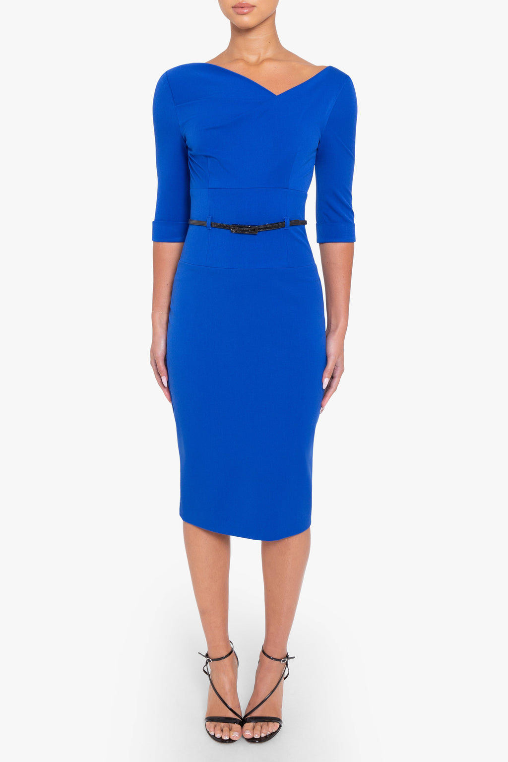 Classic 3/4 Sleeve Jackie O Sheath Dress