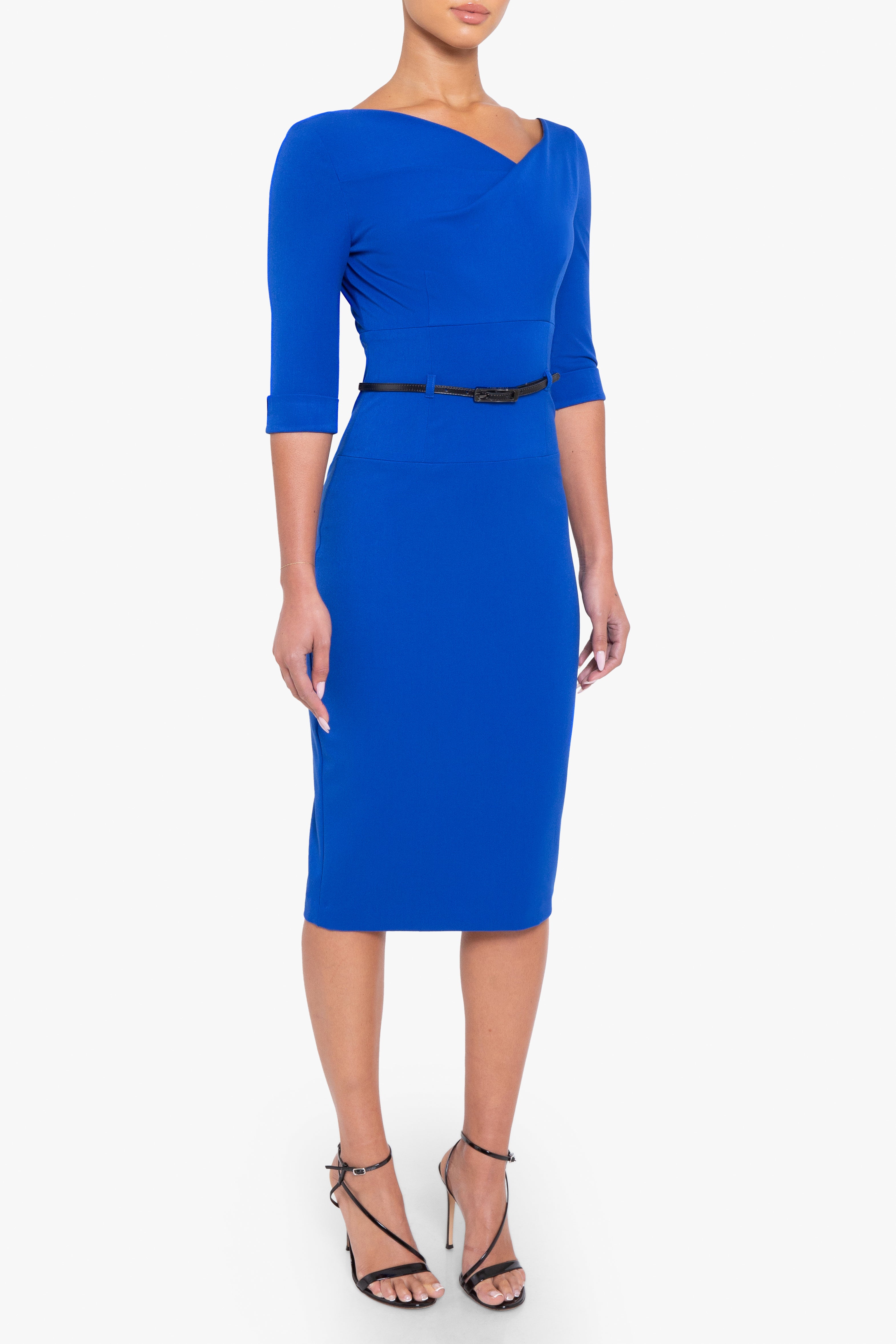 Classic 3/4 Sleeve Jackie O Sheath Dress