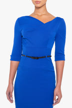 Classic 3/4 Sleeve Jackie O Sheath Dress