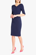 Classic 3/4 Sleeve Jackie O Sheath Dress