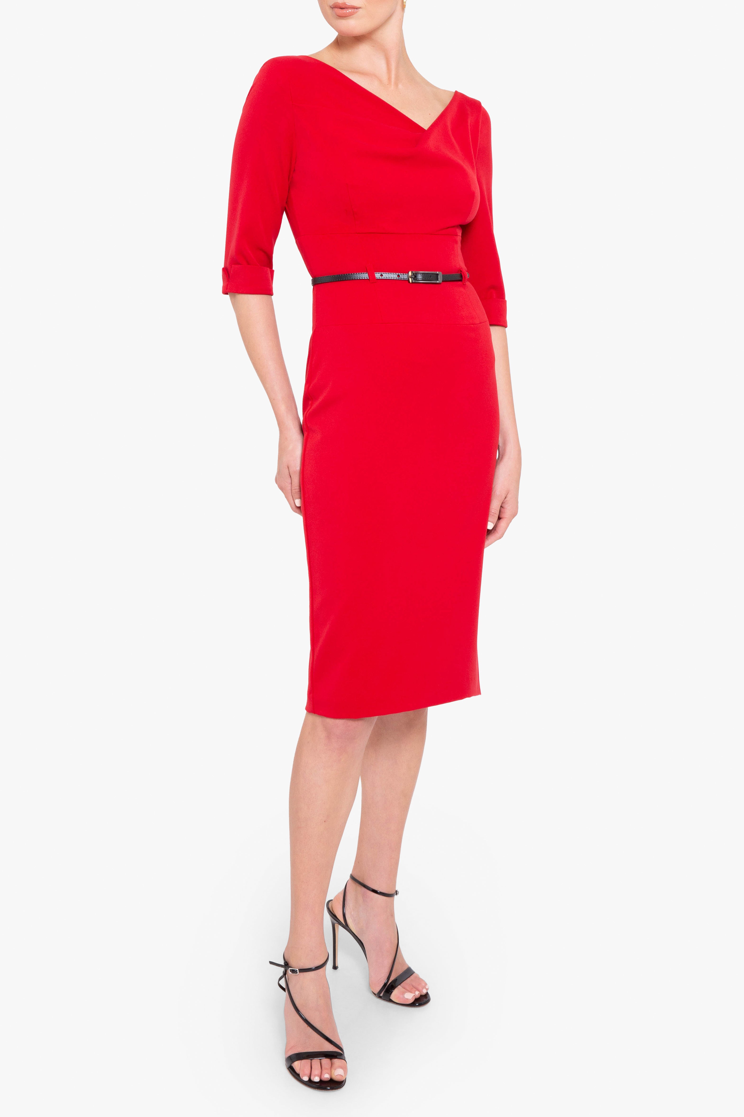 Classic 3/4 Sleeve Jackie O Sheath Dress
