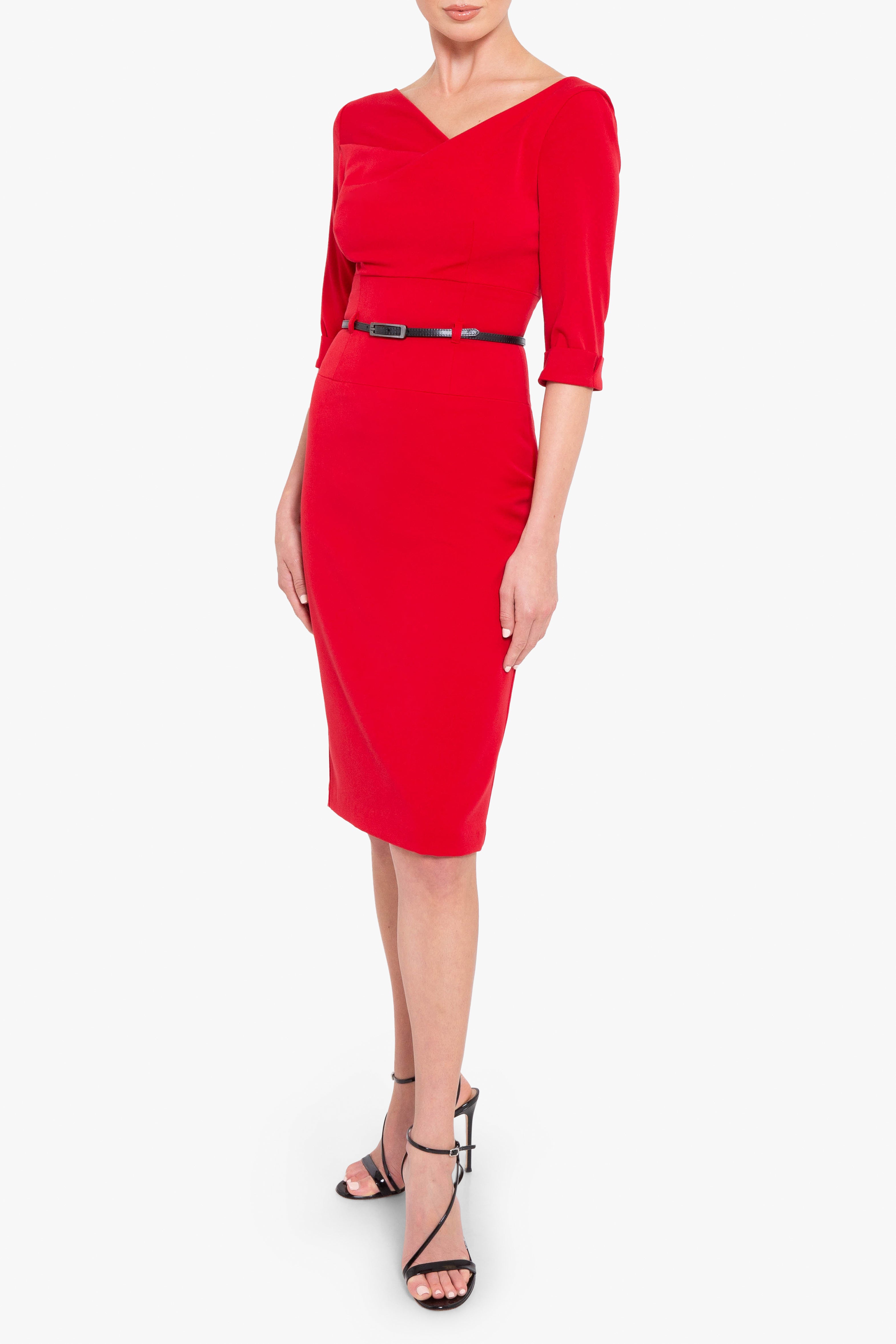 Classic 3/4 Sleeve Jackie O Sheath Dress