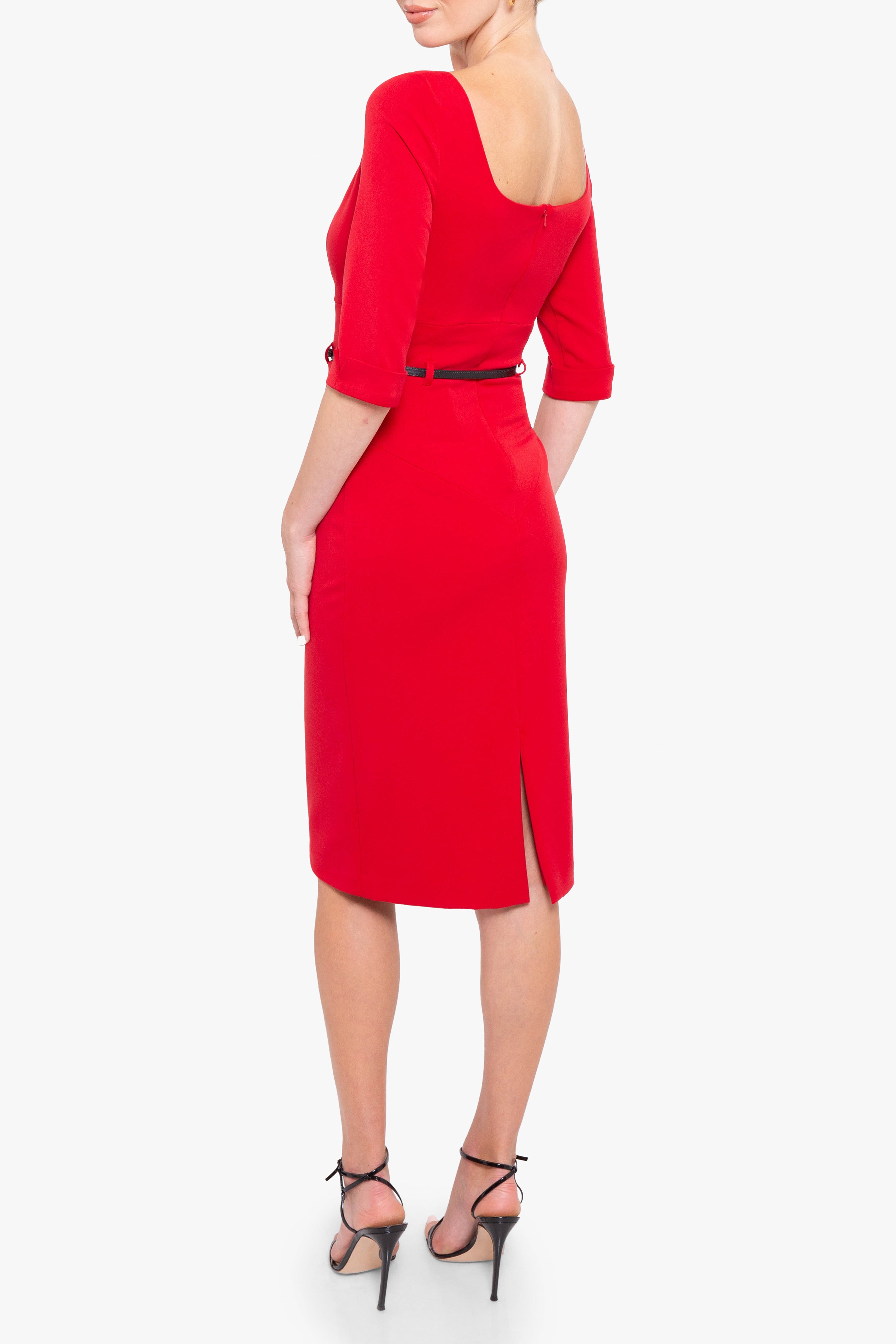 Classic 3/4 Sleeve Jackie O Sheath Dress
