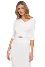 Classic 3/4 Sleeve Jackie O Sheath Dress