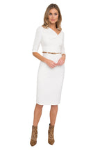 Classic 3/4 Sleeve Jackie O Sheath Dress