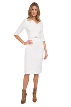Classic 3/4 Sleeve Jackie O Sheath Dress