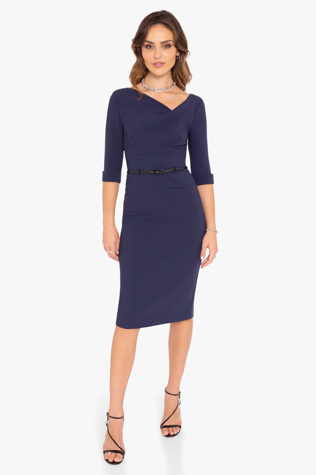 3/4 Sleeve Jackie O Sheath Dress