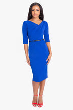 Classic 3/4 Sleeve Jackie O Sheath Dress