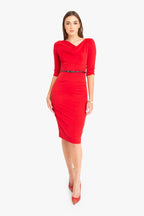 Classic 3/4 Sleeve Jackie O Sheath Dress