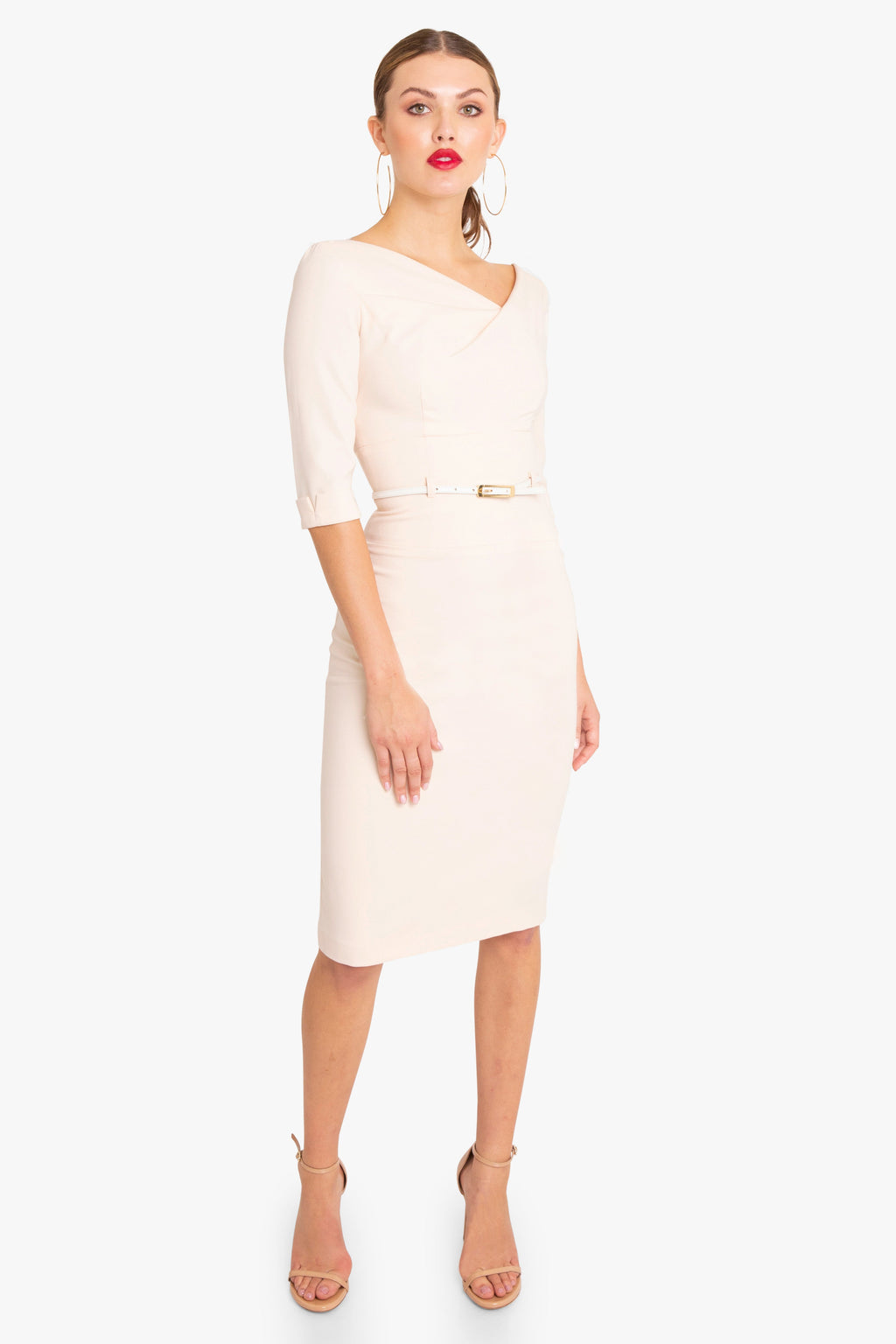 3/4 Sleeve Jackie O Sheath Dress