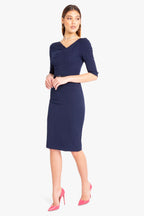 Classic 3/4 Sleeve Jackie O Sheath Dress